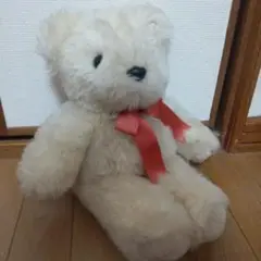 くま ぬいぐるみ クリーム色