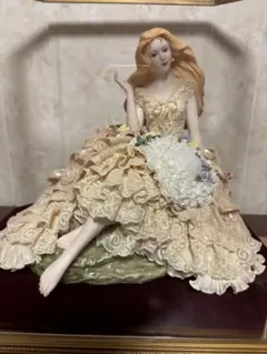 ★陶製レースドール★ウエディングドレス★結婚式★レース人形 レースドール陶器製人形 - メルカリ