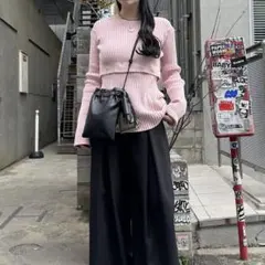 Kastane ケミカルリブ2WAYニット