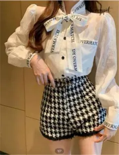 SHEIN ボウタイブラウス