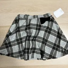 チェック柄フレアスカート 125-135cm