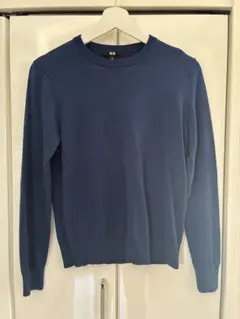 UNIQLO メリノクルーネックセーター　ブルー