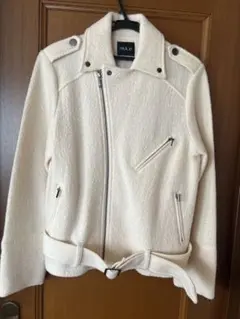 dinos RULEジャケットクリーム色ライダースジャケット