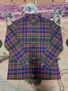 McGREGOR チェックシャツ 長袖 マルチカラー 刺繍ロゴ コットン　美品