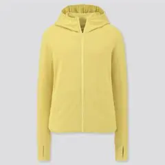 UNIQLO ユニクロ エアリズムUVカットメッシュパーカ L イエロー