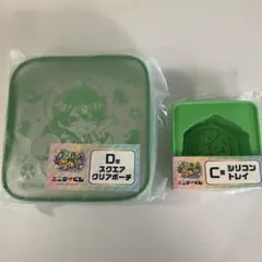 カラフルピーチ　じゃぱぱ　スクエアクリアポーチ、シリコントレイ