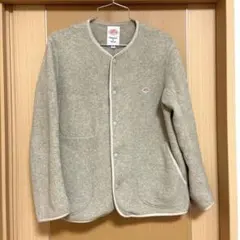 DANTON フリースジャケット ノーカラージャケット　サイズ36 ベージュ