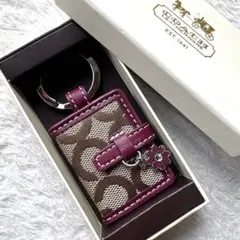 COACH コーチ キーホルダー フォトフレーム 写真 手帳型 キーリング