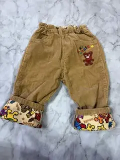 MIKIHOUSE ミキハウス コーデュロイ ベージュ パンツ クマ刺繍