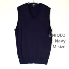 UNIQLO ネイビー Vネックベスト M メンズ / 匿名配送