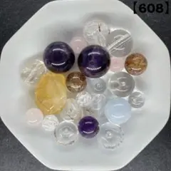 【608】高品質 天然石 ビーズ ルチルクォーツ セット まとめ売り