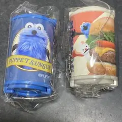 パペットスンスン　コインケース　ガチャ　2種 バーガー　ブルー　ホワイト