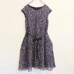 美品 日本製 アンタイトル ノースリーブワンピース 裏地付き バックファスナー