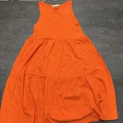 H&M ノースリーブ ワンピース 134/140cm オレンジ
