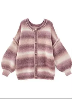 グレイル　前後2Wayウール混グラデーション　ニットカーディガン　[kz173]