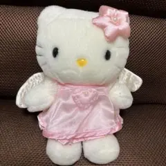 ハローキティ 天使 ぬいぐるみ ピンクドレス デンポウぬいぐるみ　レトロ