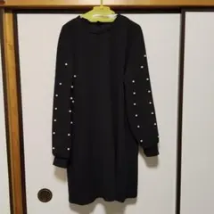 ​SHEIN 袖パール付き チュニック ワンピース ブラック XL 大きいサイズ