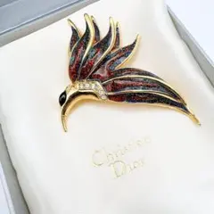 2924 保存箱付き✨Dior　ブローチ　CD　ロゴ　希少　刻印