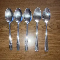 ステンレススチール製スプーン5本セット