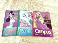 ディズニー Campus ノート 3冊セット アラジン アリエル ラプンツェルのサムネイル