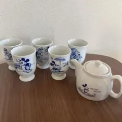 ディズニーティーカップセット ティーポット コップ５個 かわいい 客用