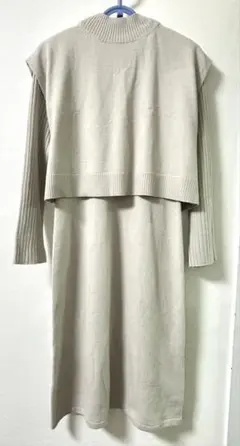 GU 3WAYレイヤードニットワンピース(長袖)