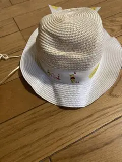 【匿名配送】くまのプーさん 麦わら帽子 ストローハットのサムネイル