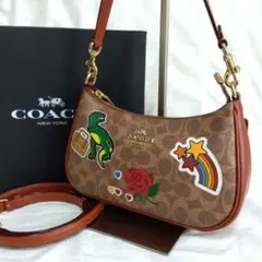 COACH テリ ショルダーバッグ シグネチャー キャンバス