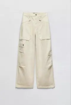 ZARA ワイドレッグパンツ