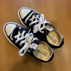 美品　CONVERSE ブラックスニーカー 23.0cm