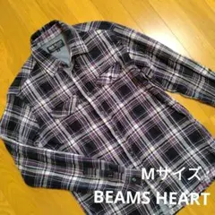 BEAMS HEART 長袖ネルシャツ Mサイズ