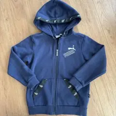 PUMA ネイビー フルジップパーカー 130