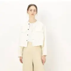リネンシルク ショートコクーンブルゾンのサムネイル