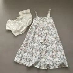 ユニクロ花柄ノースリーブワンピースセット　150