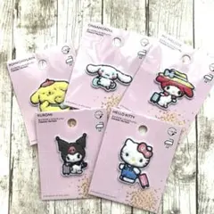 ・:*+ サンリオキャラクター刺繍アイロンワッペン5個セット