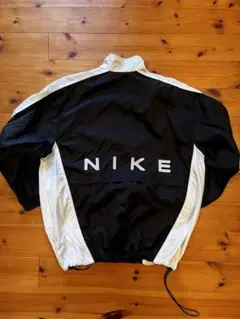 90's NIKE ナイキ ビッグロゴ ナイロン ジャケット 黒