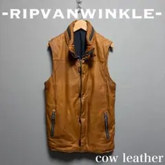 【レア】リップヴァンウィンクル 牛革 レザーベストジャケット 5 Lサイズ相当のサムネイル
