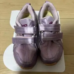 【19.5】ASICS パープル スニーカー