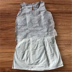 Another Edition　花柄刺繍ワンピース　白