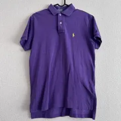 美品 ポロ ラルフローレン 半袖 紫 レディース 刺繍 夏 カジュアル ゴルフ