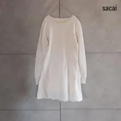 sacai サカイ スウェットワンピース 日本製 定価30800 X4093のサムネイル