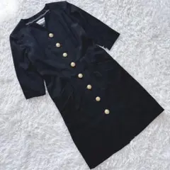 ✨美品✨サンローラン YSL ワンピース 金ボタン ヴィンテージ ブラック Mのサムネイル
