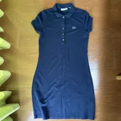 LACOSTE ネイビー スリムフィット ワンピース 34