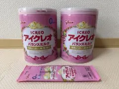 Glico アイクレオ バランスミルク 800g×2缶　おまけ付きのサムネイル