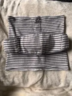 犬印本舗　妊婦帯　ふんわりパイルボーダー　Mサイズ　グレー　腹帯