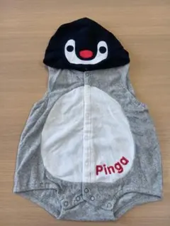 Pingu ペンギンフードロンパース 80