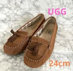 UGG アグ モカシン タッセル付き スエード ブラウン