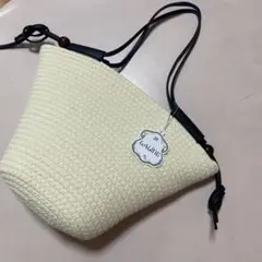 LALINE ❤️クリーム色 トートバッグ かごバッグ