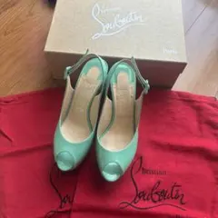 Christian Louboutin パテント オープントゥ 37