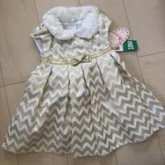 フォーマルドレス 18M ゴールドとホワイト